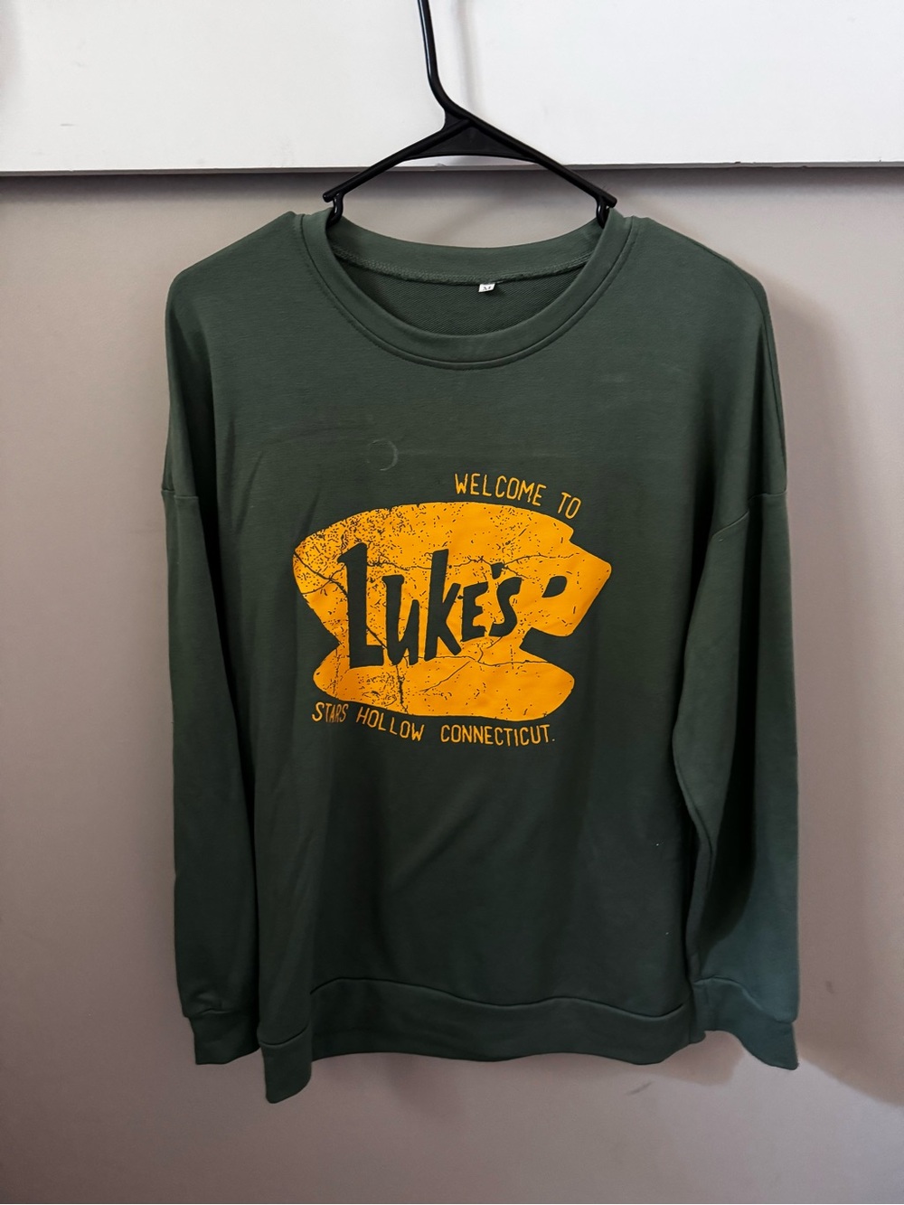 Luke's Graphic Crewneck Sweatshirt - Olive Green
